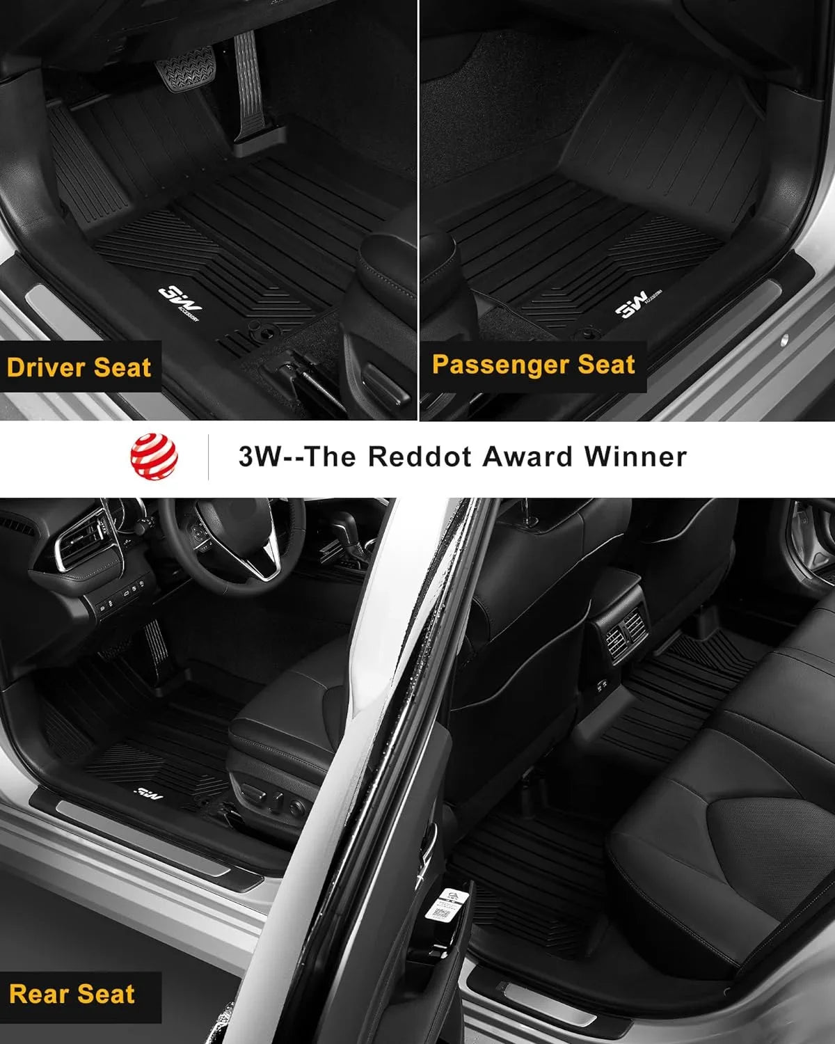 for Floor Cargo Trunk Camry FWD FWD ONLY Liner and TPE or Mat 2018-2024 Liner 3W All Toyota Fit Camry Mats Floor & for AWD) Custom (Not for Weather Hybrid