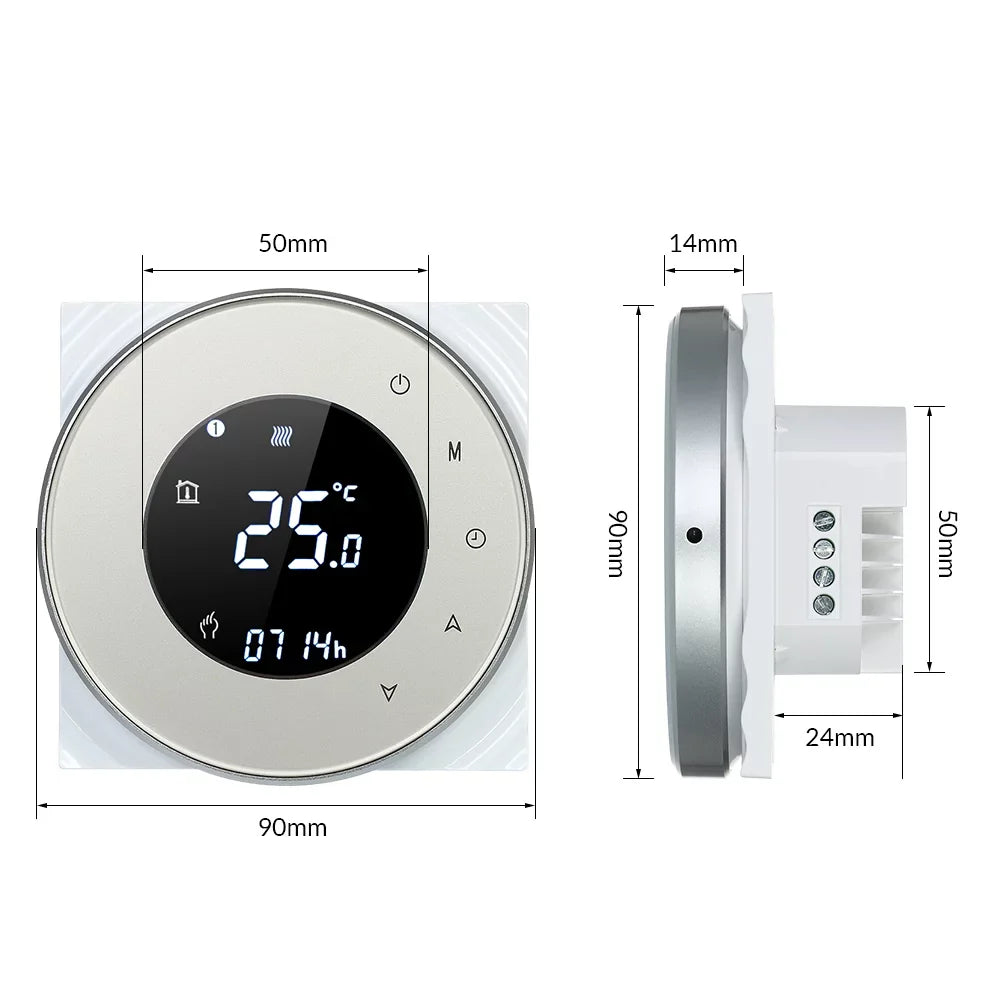Controller with Backlight with Touchscreen Voice HomeIFTTT Gas Compatible LCD Boiler Heating Control Programmable Echo/ Dry