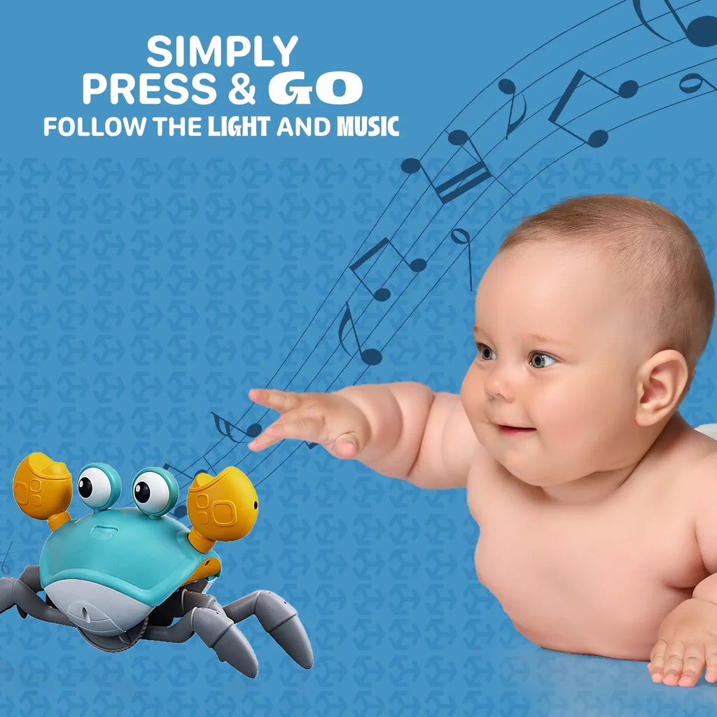 Learning And Kids Time, Gift Cognitive Years Crab Crawl Music Kids Favorite Aura Beautiful Toddlers And And Tummy Light Development With Months For Little 0-6 6-12 - Crawling Entertaining
