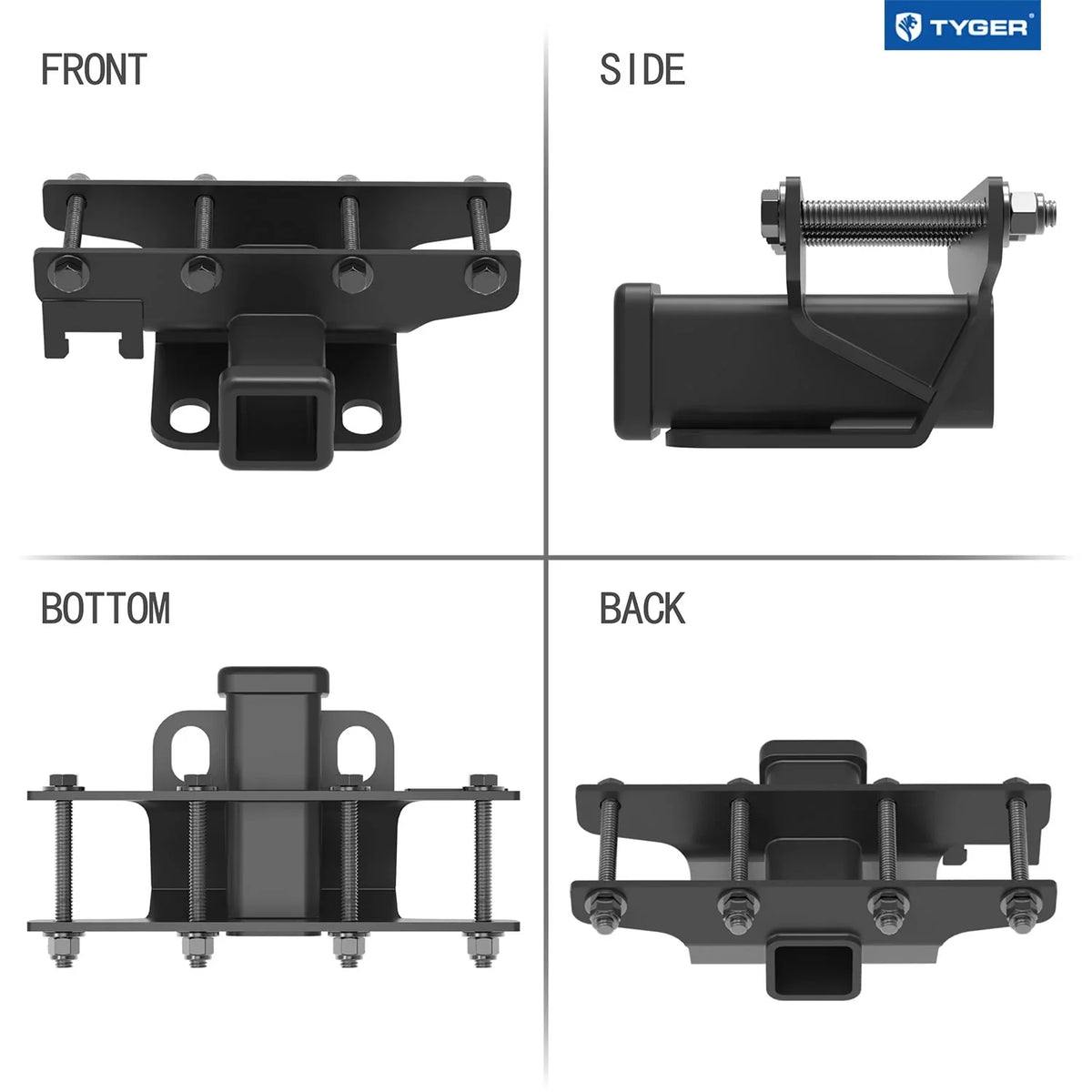 & Jeep Towing Compatible Tyger 2 Cover inch Auto Receiver TG-HC2J001B JK Hitch 2 Hitch Kit 4 Trailer Wrangler Style Hitch 2007-2018 with Tow Unlimited & Door Rear Door Factory