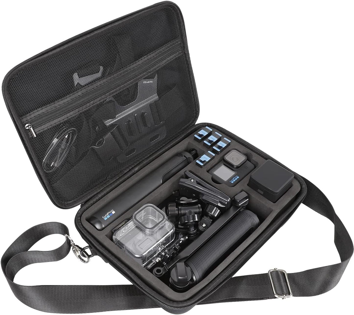 GoPro Bag for Case Compatible Shell Carrying Large with 12,11,10,9 Surface-Waterproof Camera,Hard Liner EVA PellKing