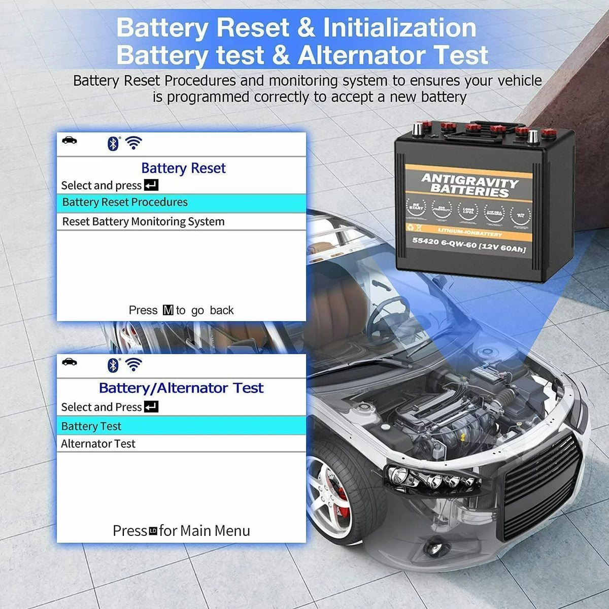 OBD2 Oil Scanner Bluettoth Reader INNOVA Diagnostic Registratio ABS Code 6200P Battery System Tool Full SRS