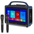 Touch Microphone/WiFi/USB/SD/PC/TV/Phones/HDMI Portable BT Karaoke Machine Adults&Kid,14”HD Screen/Android 12/4+64G,Support Loudspeaker for Streaming Systems Wireless