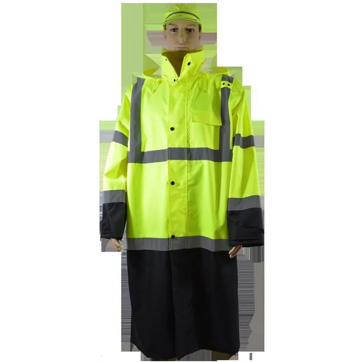 Petra Lime LBRC-48-C3-5X Class Away Rain Roc 5X Waterproof Ansi Roll Two Hood, & Black in. Coat, Tone 3, Bottom 48