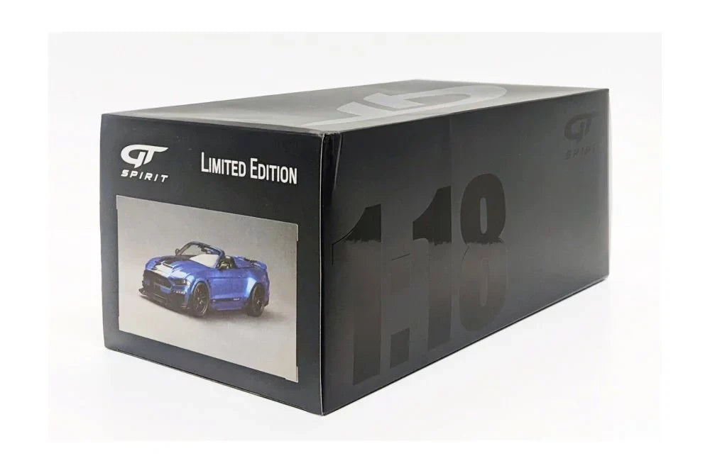 '- Super 2022 Spirit - GT398 1/18 Shelby GT Snake Car Resin Convertible, Scale Blue Speedster