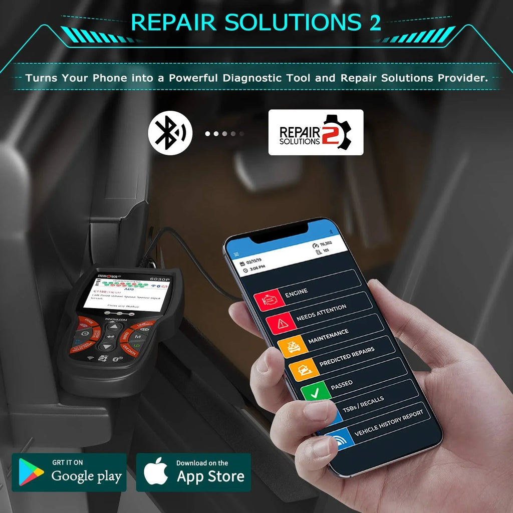 INNOVA Full Diagnostic Turn Scanner Modes Battery OBD Tool Analyzer Scan Check ABS off Reader MIL OBDII Test Automotive Automotive 12V Engine Code Scanner 6030P Scanner OBD2 EOBD for Alternator Car