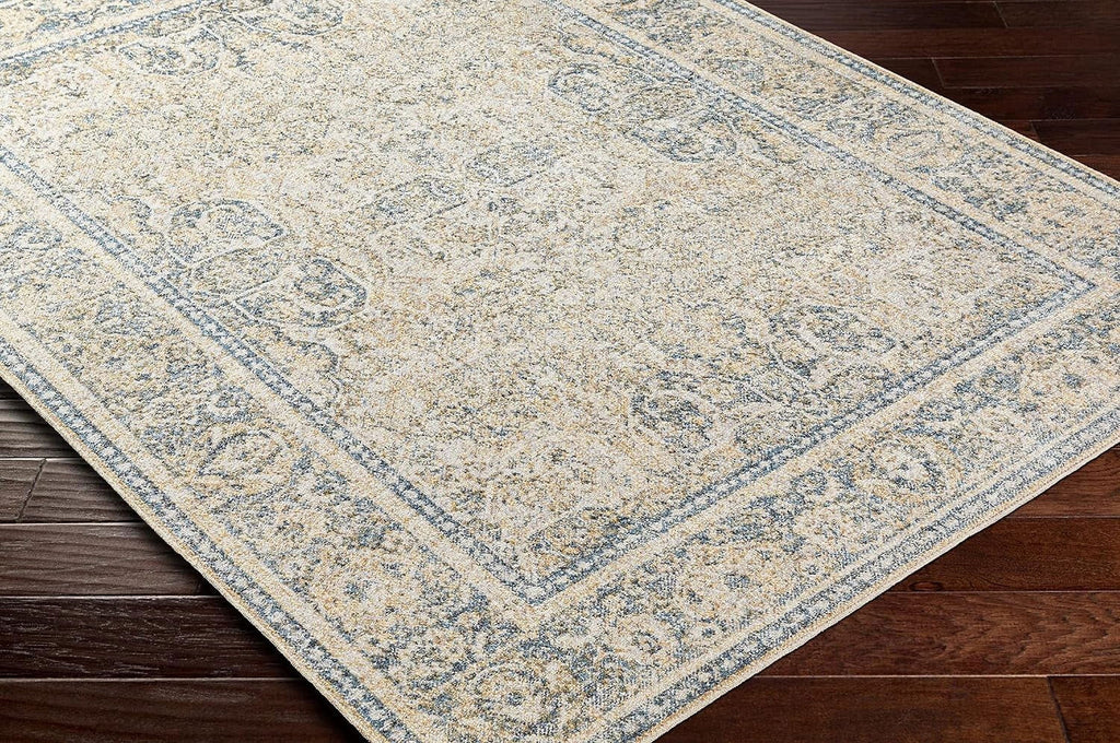 For Room, Machine Rug, Bedroom Blue Traditional X Living (2' Light East Carpet Area Or Rugs, Kitchen Washable) 3', Beige 2X3 Washable