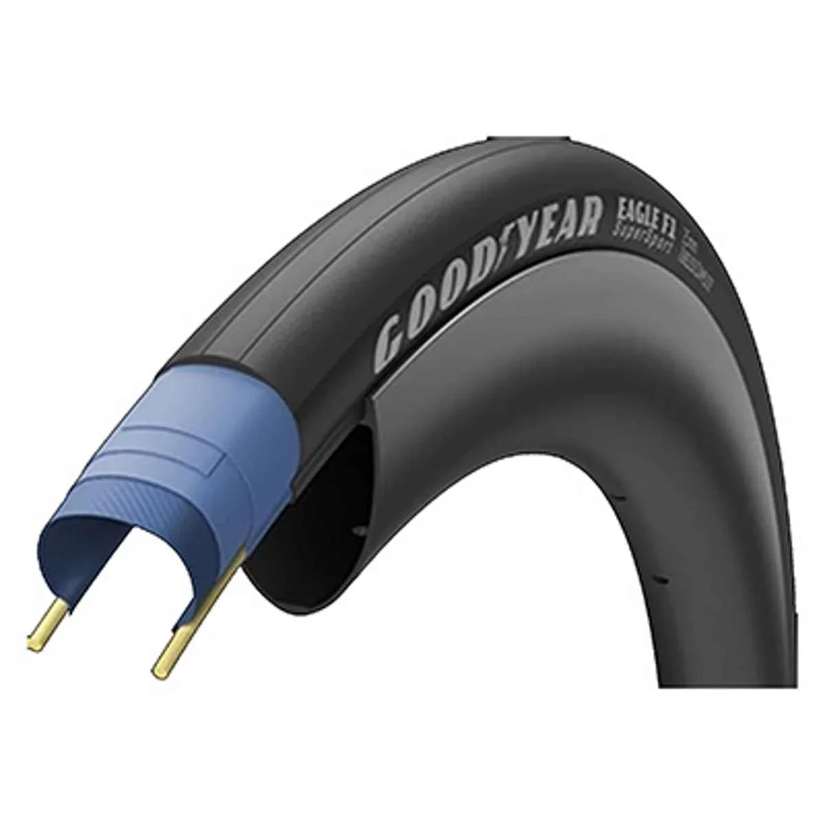Fold Tires F1 Eagle 700X25 Bike Tire Bk/Ysk Goodyear Tc/Gsr/Rsh/Otc Supersport