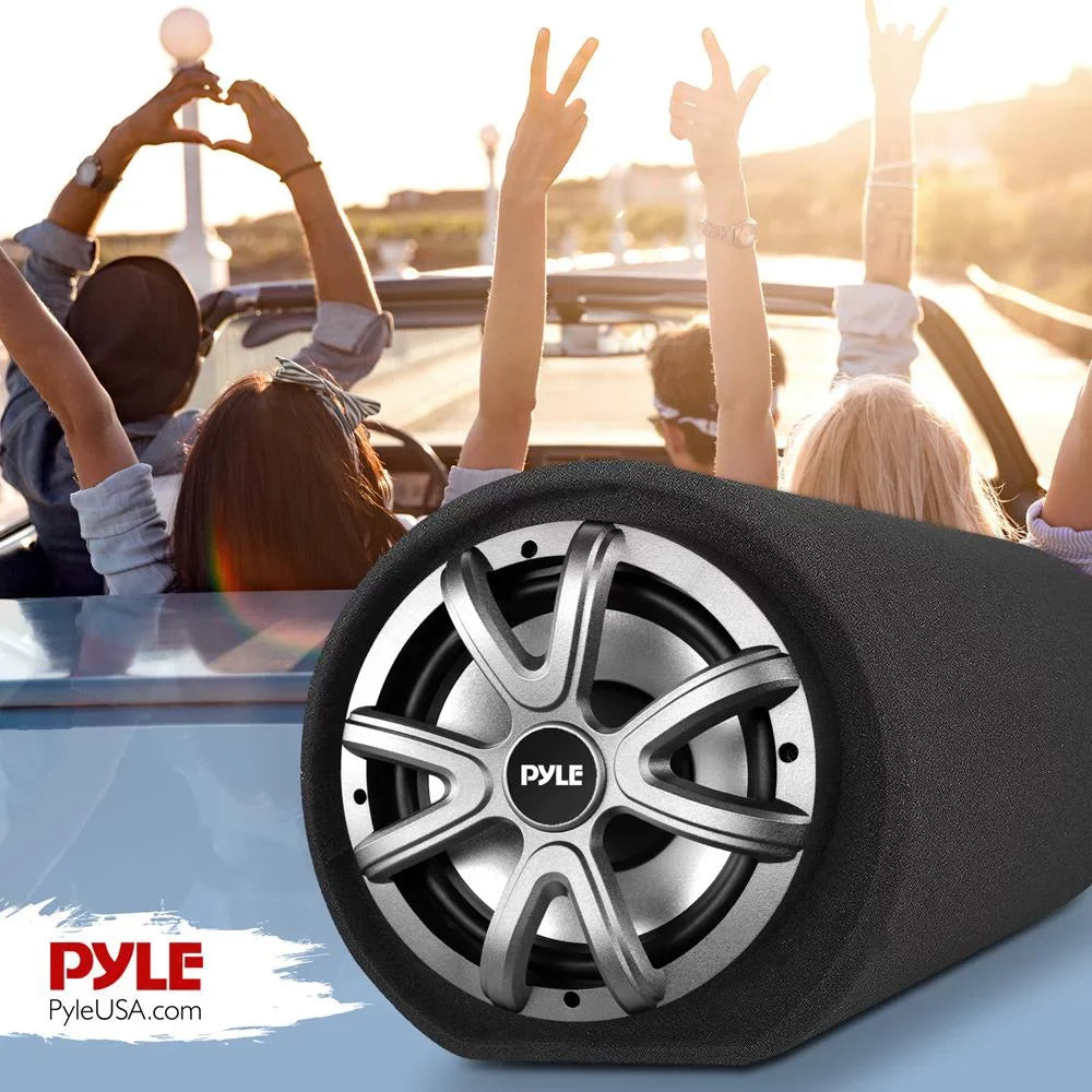 Subwoofer Audio System Sub 500-Watt Speaker Power Carpeted Car Enclosure High Tube Pyle10-Inch Bass