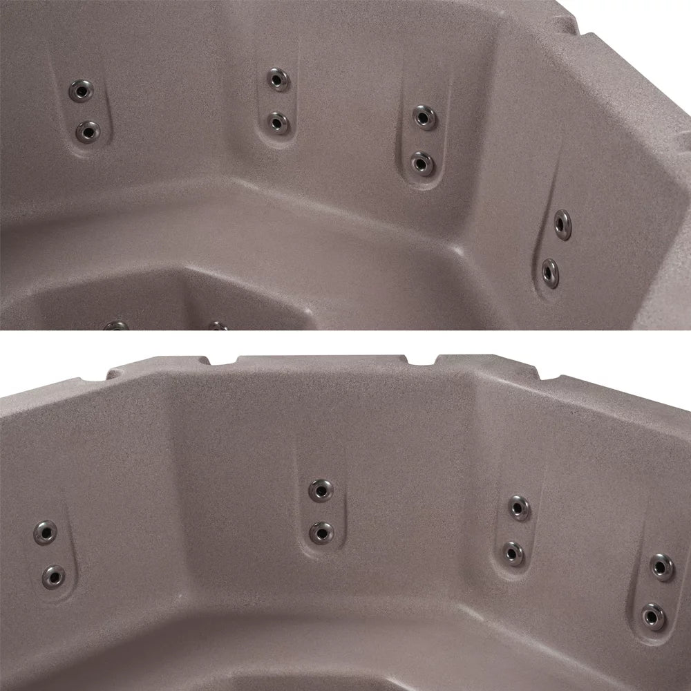 Seater 8 Cover, Brown Spa Aqualife 20 & Lagoon Jets, Tub Tub with Millstone LED lighting Hot