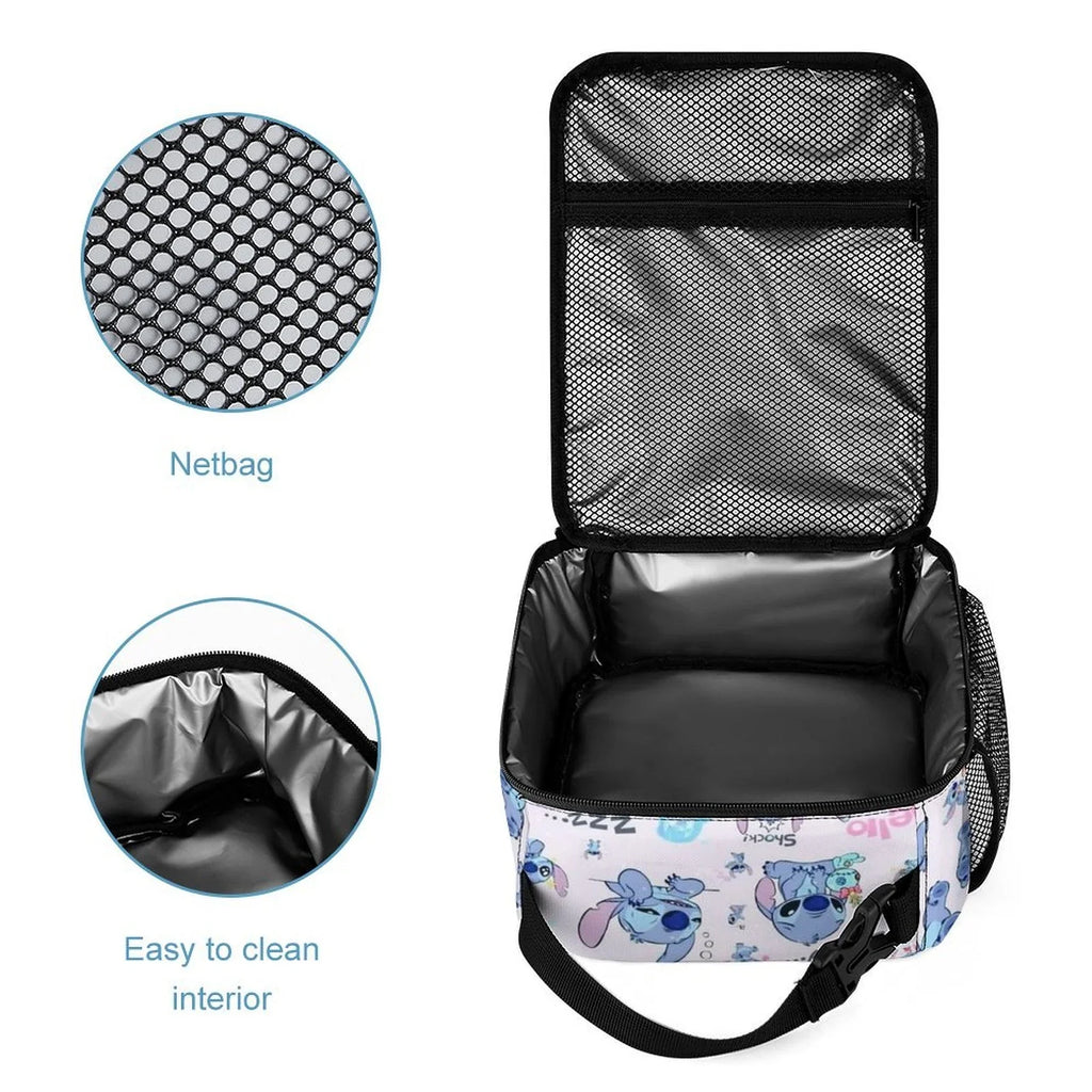 Stitch Portable School Handbag Thermal Girls Lilo For Insulated Kids Bento Bag Bag Boys Lunch Cooler Adult Office Tote