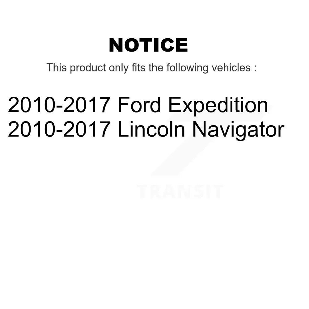 Disc Pads And Coated Front Ford Rear Drilled Brake Navigator Rotors For Caliper Expedition Auto Kit 2010-2017 Lincoln KCD-100317P Transit Semi-Metallic Slotted (10Pc)