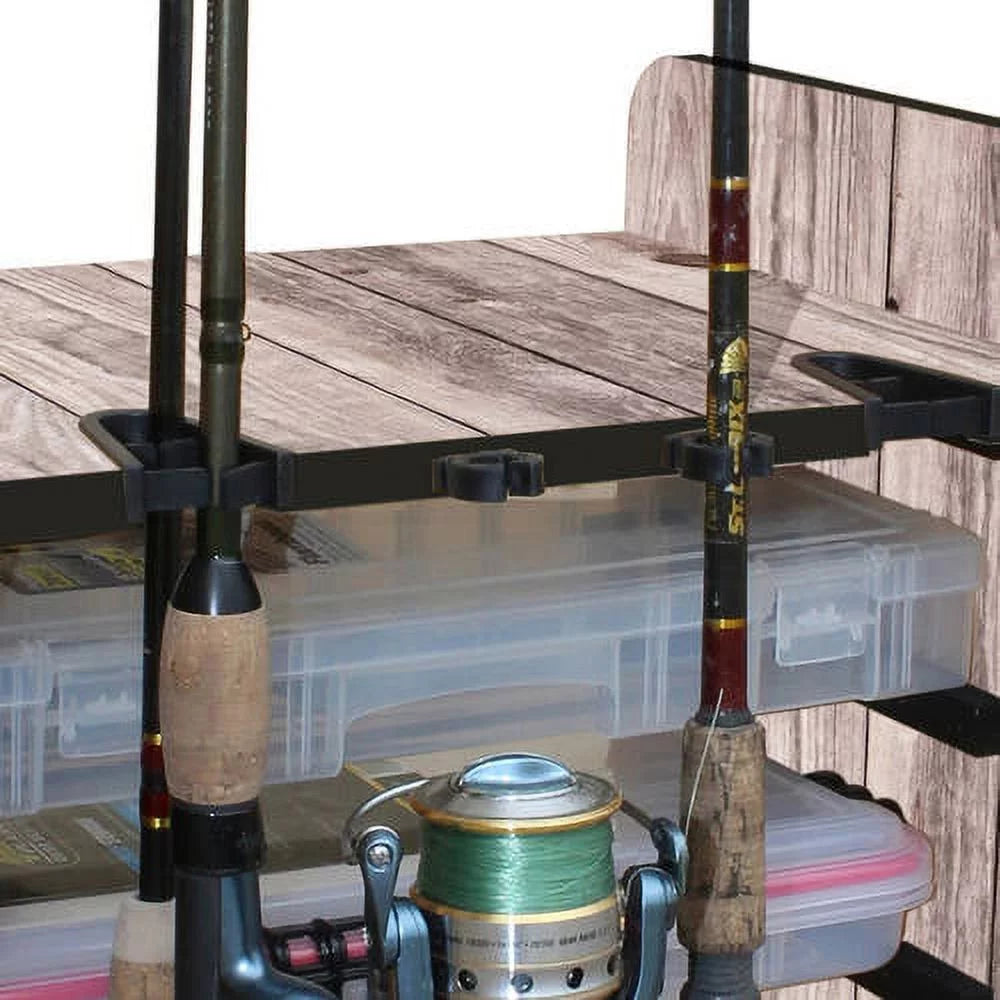 Sleek Dual System Features a Design 4 Rod with & 14 Creations Rod Clips Wire Fishing Box Rush Storage & Rack Capacity Creek - Utility Racking
