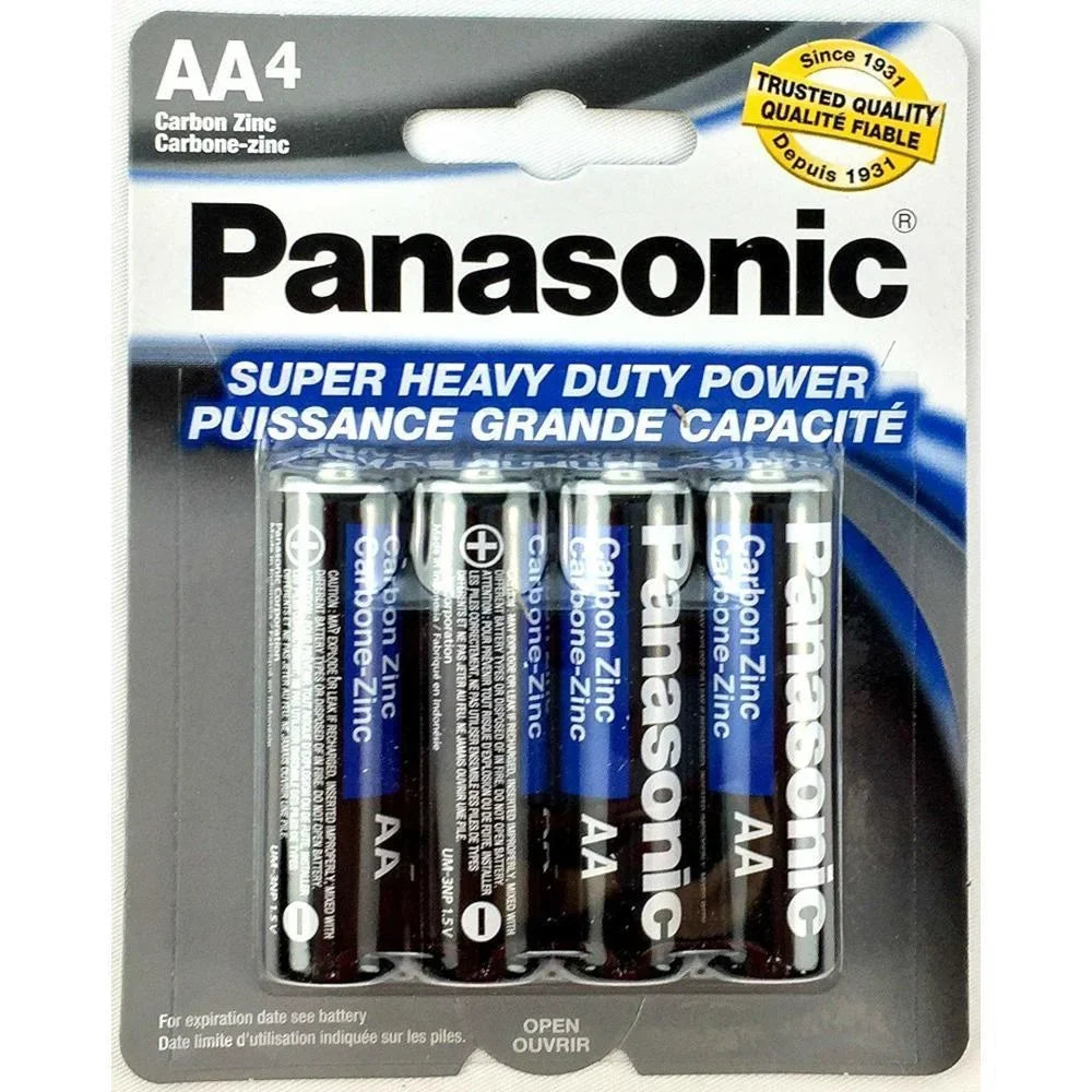 Batteries Panasonic 48 Battery Duty 1.5v Zinc AA Carbon Power Super Heavy PCS A Double
