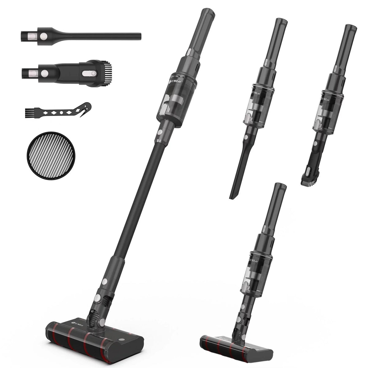 Runtime up Home Soft 40Mins 6-in-1 Vacuum Cleaner Hardwood Vacuum Vacuum,Lightweight Cordless Roller Floor Umlo Handheld 22kPa Powerful Cleaner Double Sofa Head, Car for Brush to Directional