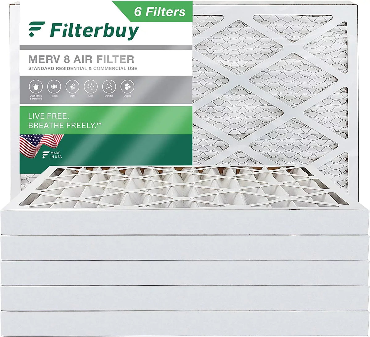 Air 8 Furnace AC MERV HVAC Filters (6-Pack) 20x32x2 Pleated Filterbuy