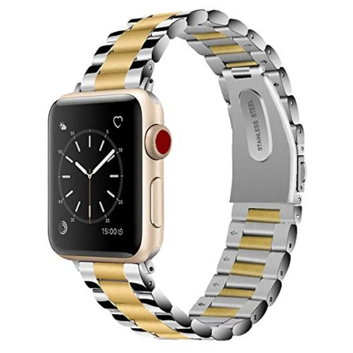 Steel & VL-SS002GLD-45 Tone mm Band Stainless Gold 42-44-45-49 Silver for Odash Apple Watch, Two