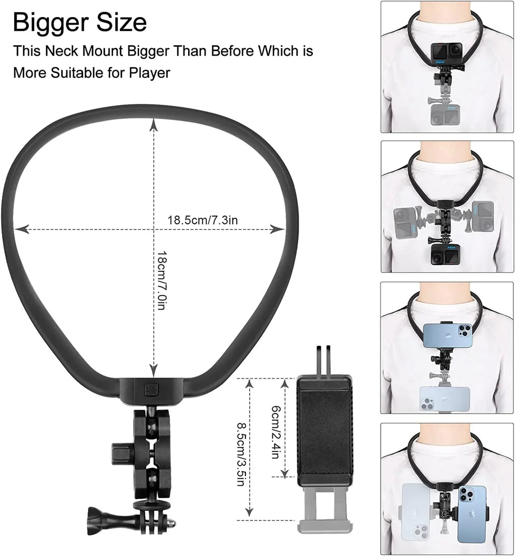 Smart for POV/VLOG DJI Action Mount Phone Chest Strap Taisioner GoPro AKASO Camera and Video Neck Smartphone Holder