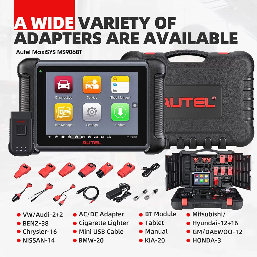 MK908 Pro/ Car Scan Autel Same MS906 Tool MS906BT Diagnostic Services 36+ MK906 Bi-Directional as Pro/ Control, MaxiSys