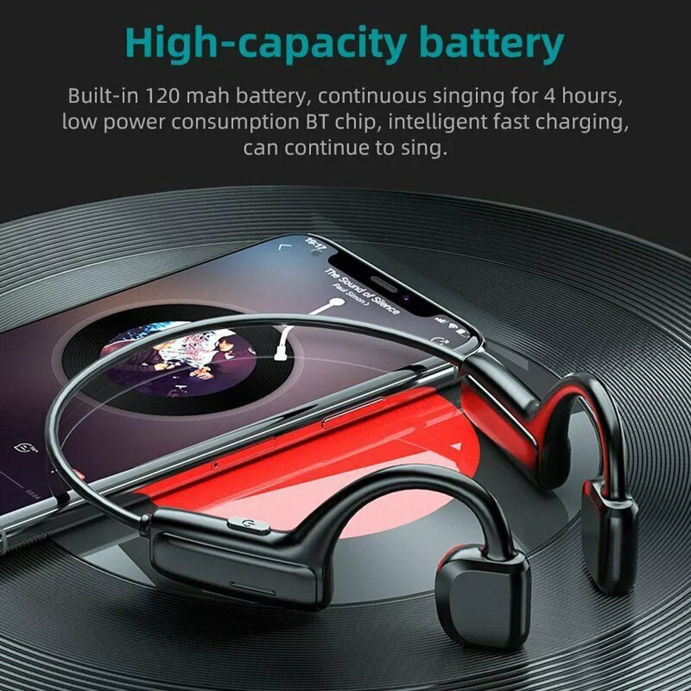 Earbuds Bone Bluetooth Sport Wireless Conduction Outdoor Headset Headphones 5.1