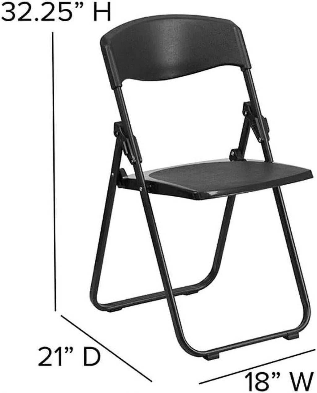 Duty Series Brackets Capacity Heavy Ganging With 500 Chair HERCULES Folding Lb. Built-In Black Plastic