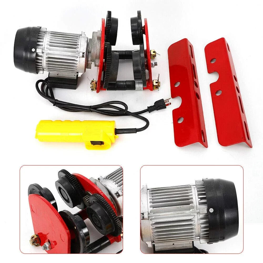Winch Garage Crane 2200lb Motor Remote Overhead 1400r/Min w/ Miumaeov Lift Electric Hoist