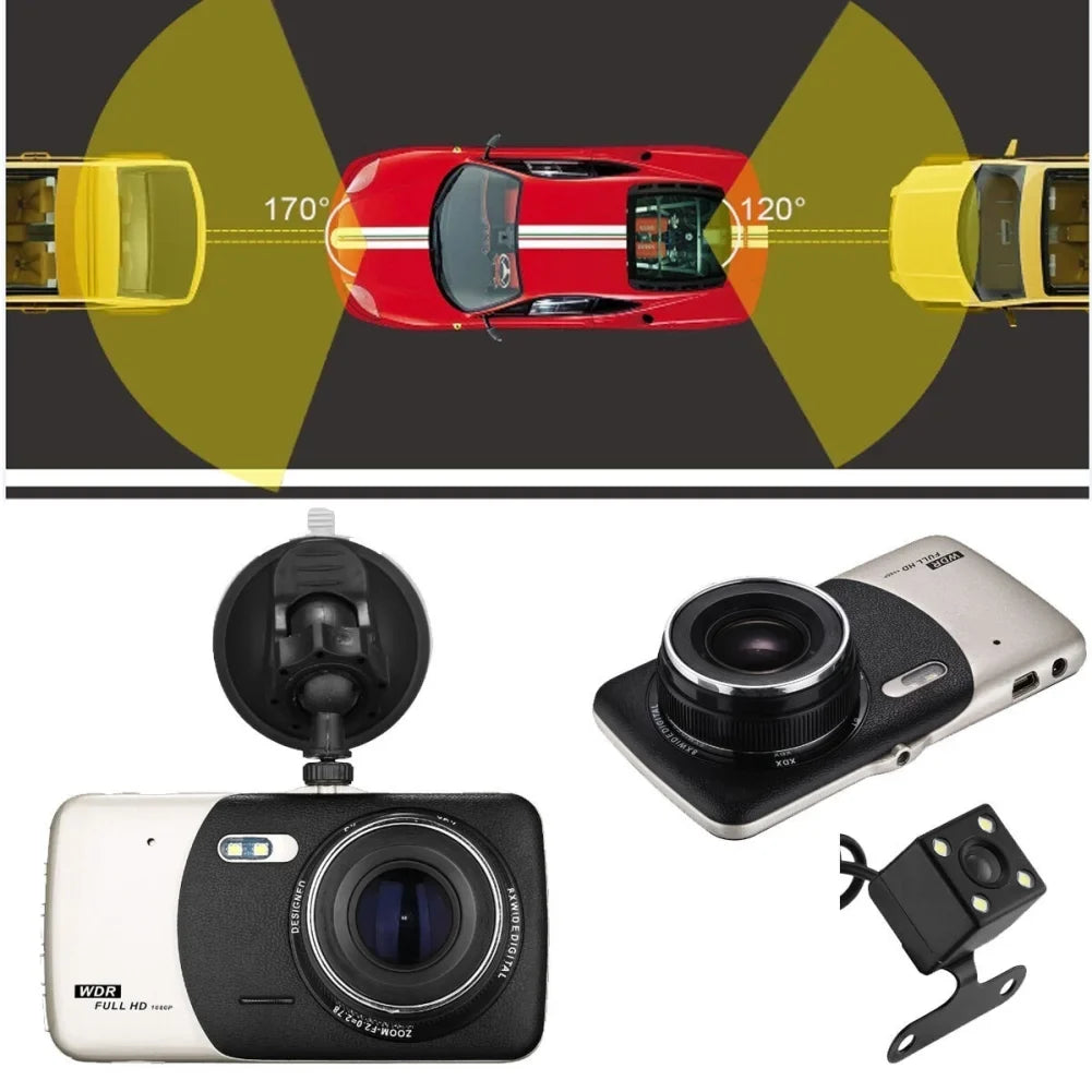 recording car dual vision rear inch HD Driving 3.6 view DVR video night recorder recorder 1080P