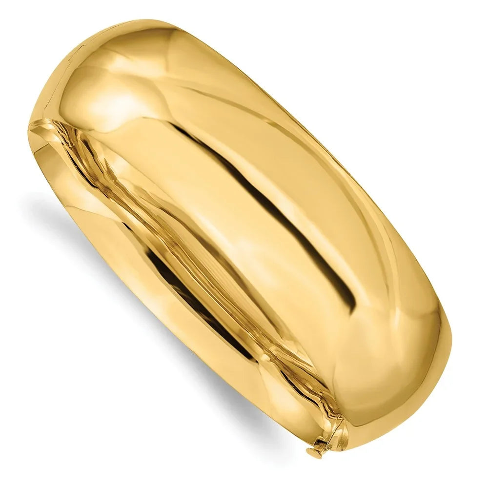 13/16 14k Polished High Oversize Bracelet Bangle Hinged QHP13/16O