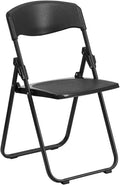 Duty Series Brackets Capacity Heavy Ganging With 500 Chair HERCULES Folding Lb. Built-In Black Plastic