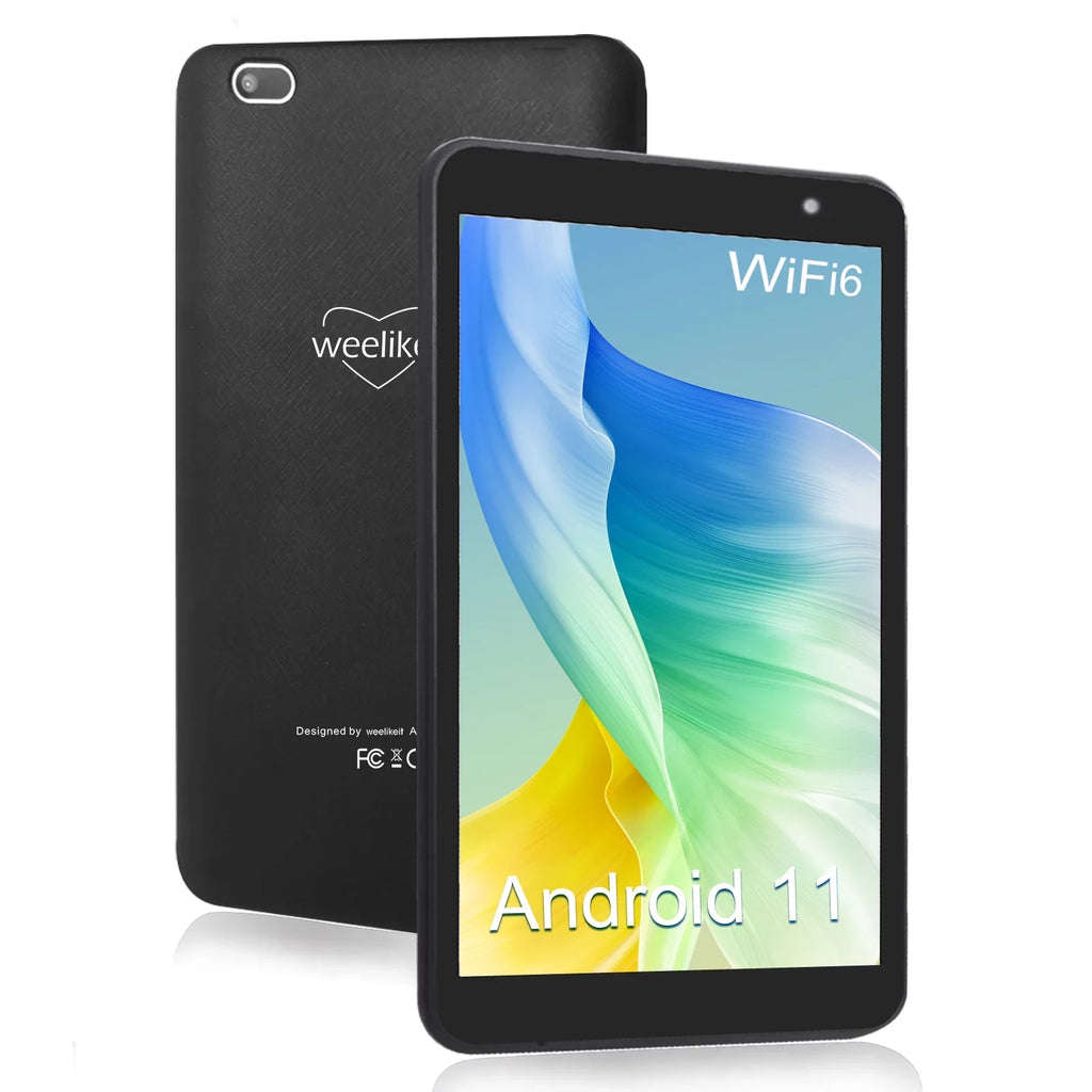 Processor Tablets RAM IPS with 32GB Quad-Core Camera, Dual ROM, 1280x800 weelikeit inch Display, 8 Bluetooth5.0(Black) 13 WiFi, with Android 4(3+1)GB Tablet Tablet PC