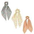 Packs Bowknot for Scrunchies, Dot Hair Scrunchy, Hair Satin Donut Daisy Ties Tails Silk Ponytail 3 Holder, Girls Elastics Long Flower Bands, Women Scarf (Style12) Polka Scarf Scarves, Hair
