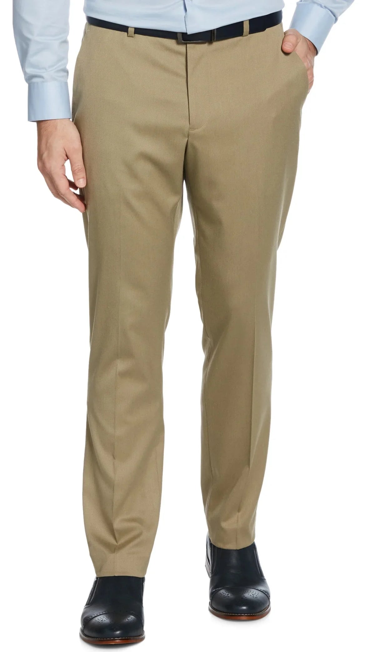 Perry Ellis Pants Chinchilla 36W x Slim 34L Fit No-Iron Mens Portfolio Dress