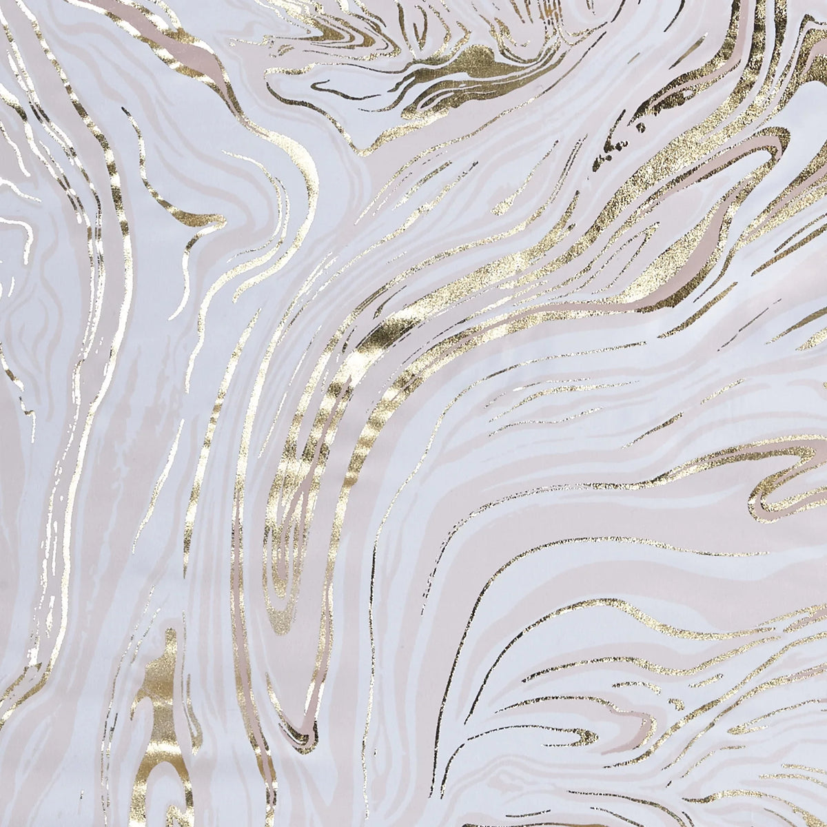 Rebecca Blackout Design Top Total Intelligent Curtain, Metallic Printed Grommet Blush/Gold, Marble 50x84"