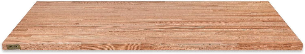 Prefinished Solid Thickness, 84" 1.5" Food-Safe With Slabs Counter W Top, Wood Countertop, For Oil, L Polished, X Hardwood Kitchen, Block Oak Reversible, Both Grown 25" Side Butcher