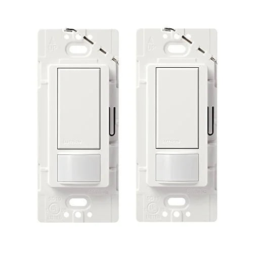 neutral single-pole, (2-pack), switch required, maestro sensor no white ms-ops2-wh, 2a, lutron