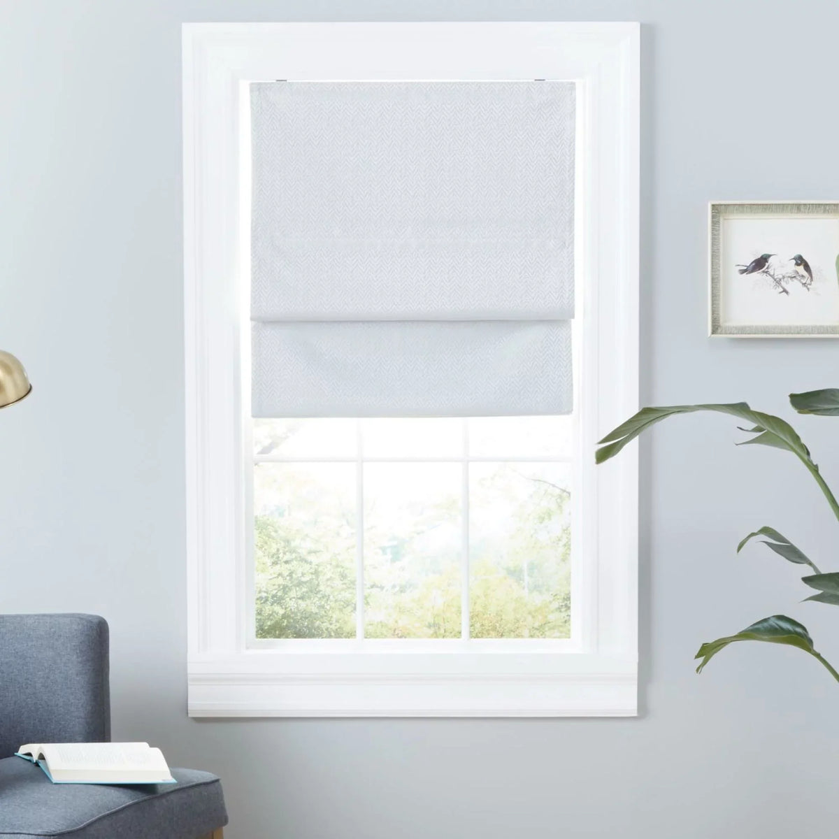 Roman 31"x64", Blackout Esme Home Exclusive Shade, Total White