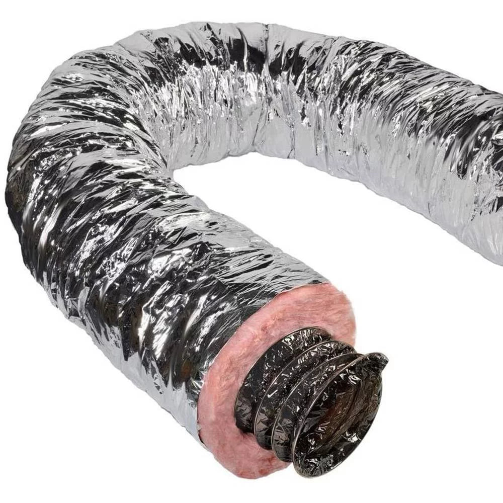 7"Silver R6 Flex Flexible Duct QuietFlex Insulated 25'