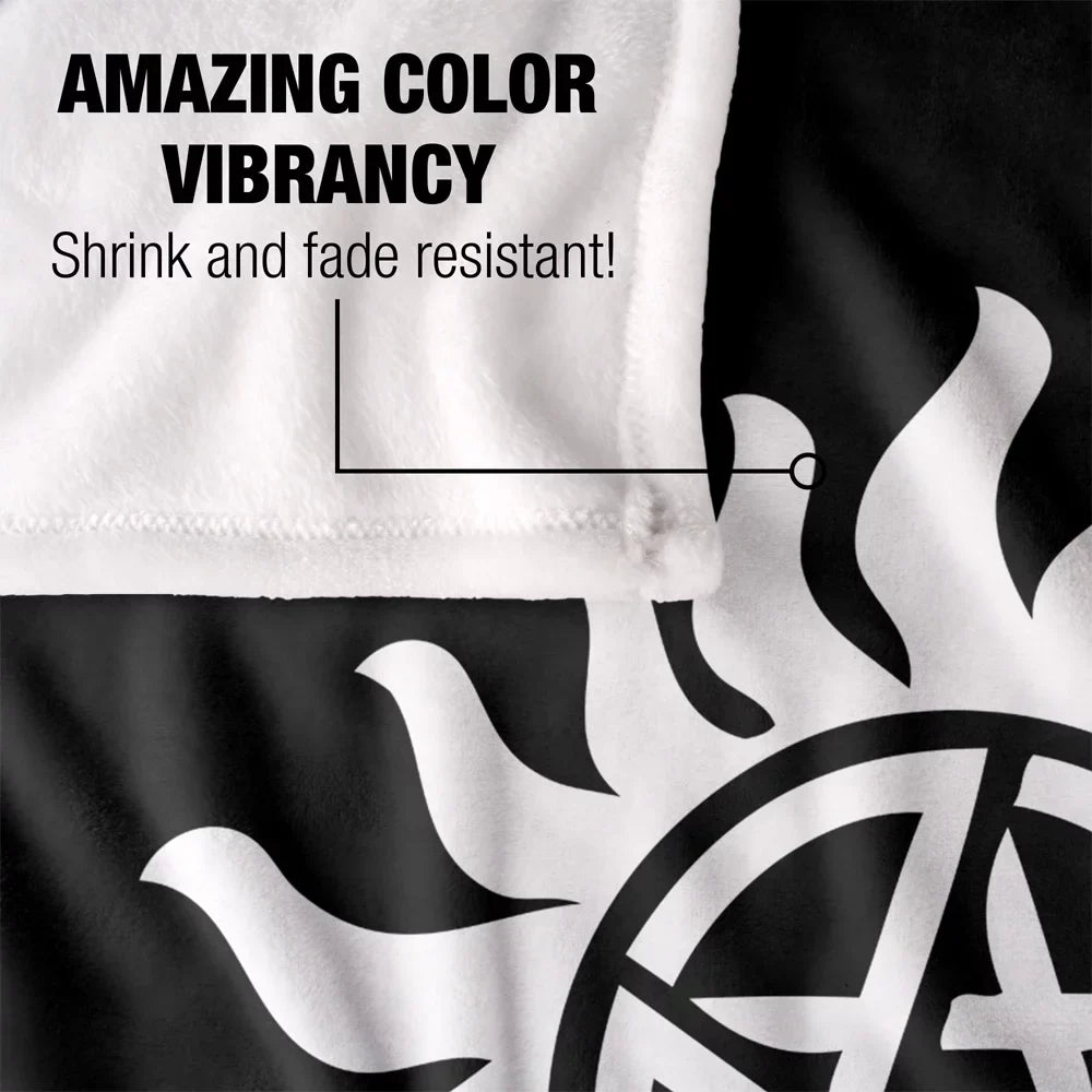 Supernatural Blanket Silky Super 58" Throw Anti-Possession 36" Soft Symbol x Touch