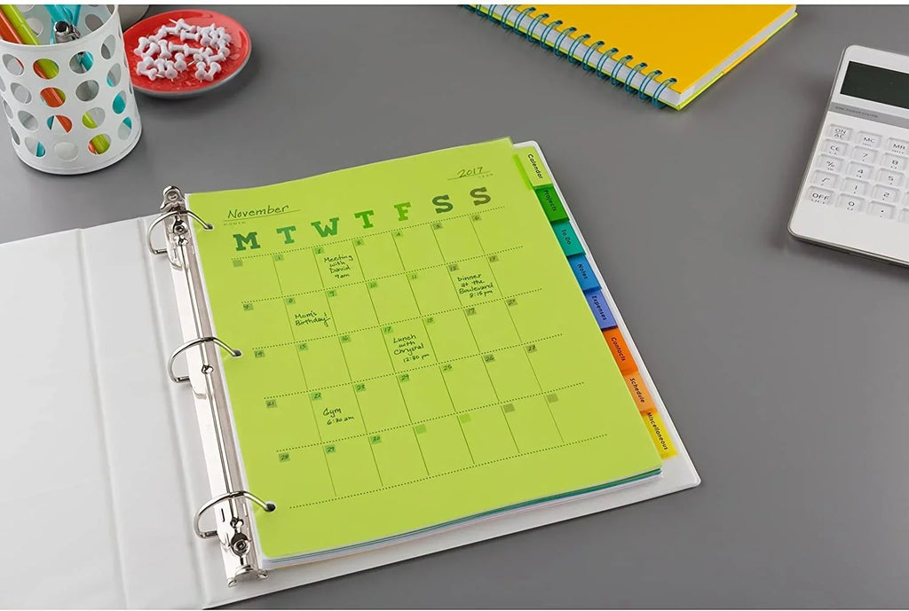 Plastic of Big Tab 8 Multicolor Avery Insertable 24 Tabs, Sets Case 11901 Pack Dividers,