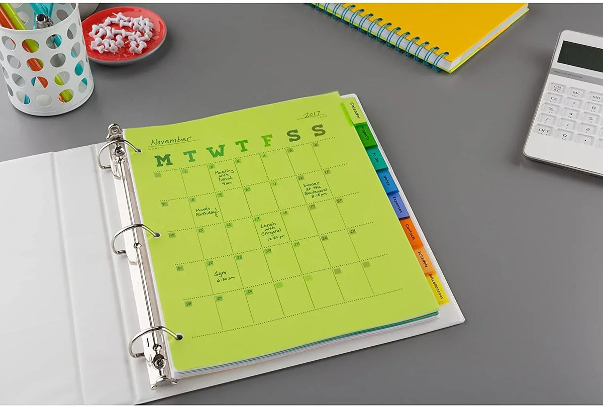 Plastic of Big Tab 8 Multicolor Avery Insertable 24 Tabs, Sets Case 11901 Pack Dividers,