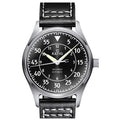 Leather Dial 200M Ratio Black Pilot Men's Watch Sunray Automatic RTS321 Skysurfer