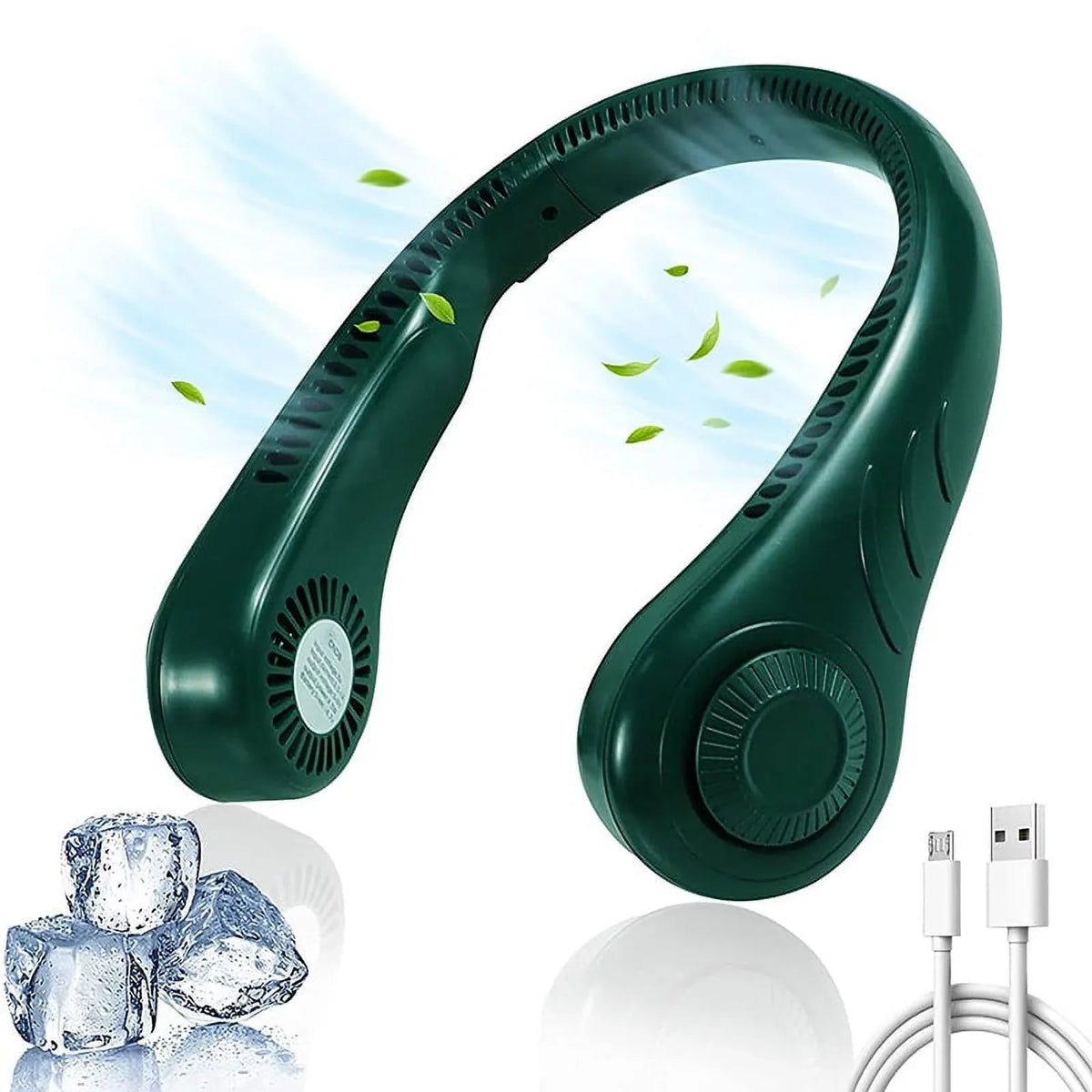 Neck Adjustable Fan Rechargeable , Bladeless Neckband Hanging Portable USB Home Office Speed Outdoor Mini HESHENG For Fan 3 Cooler