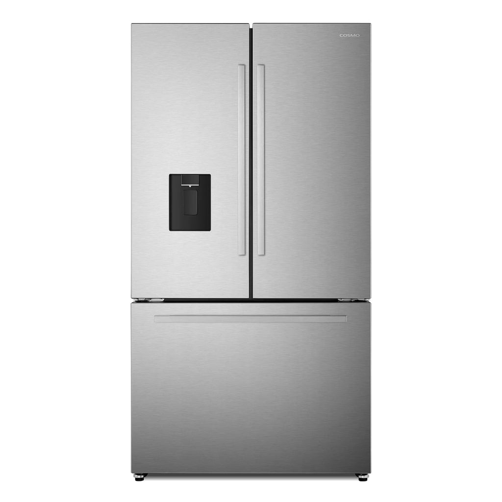 ft. Steel Dispenser 22.4 Refrigerator French in cu. 3-Door Water Door Stainless