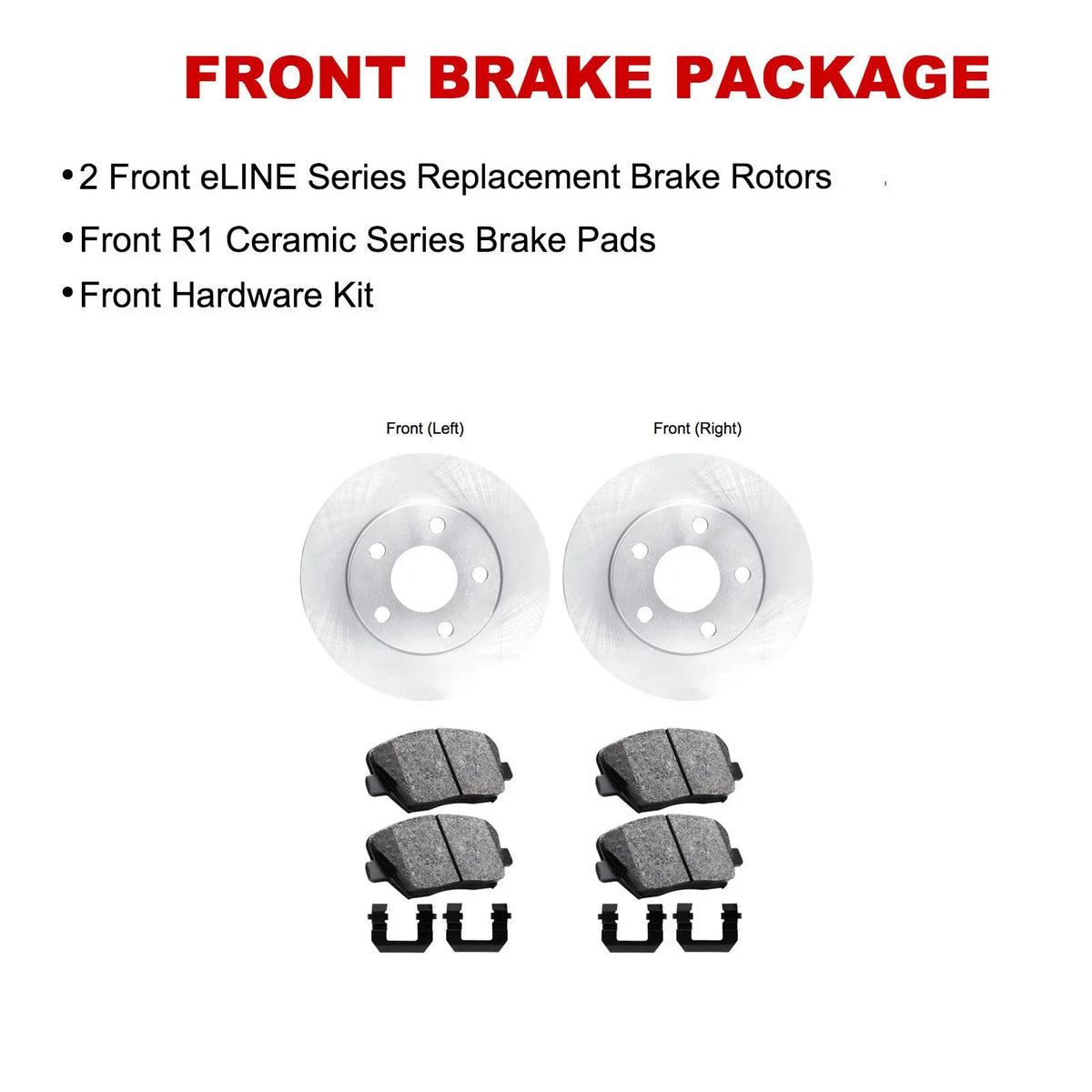R1 Ceramic R1 Fits Concepts LX, 2015 2016 03069 Brake Line Wfwh1 With Concepts KIA FORTE FORTE Rotor KIA Series select: E