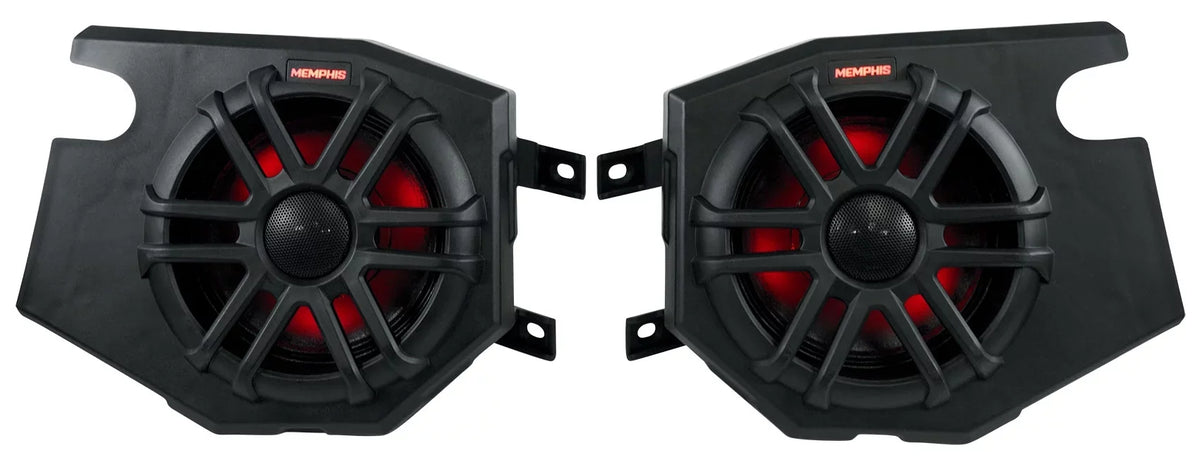 Memphis RZR65FE (2) Polaris Audio Speakers+Amp For RZR 2014+ Tower Pods+LED