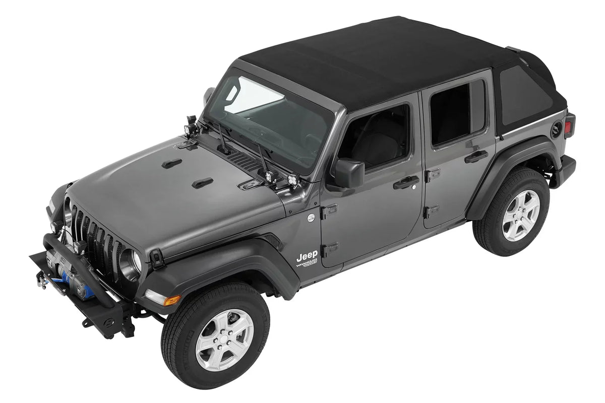 JL, Current, Black Trektop 2018 Model Jeep 4-Door a Years Twill (56863-17) Wrangler Bestop to for