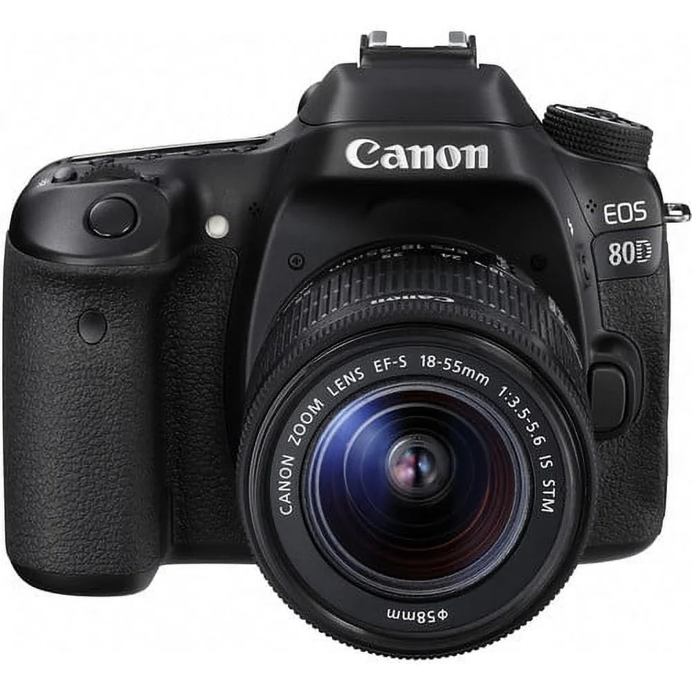 Camera Canon 18-55mm + Lens DSLR Buzz-photo 64GB Kit with Advanced 80D EOS