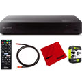 Dolby TV ft Sony Cloth Blu-ray BDP-S3700 Bundle Audio Streaming 6 Microfiber Cable With Disc HDMI with and High Wi-Fi 2.0 TrueHD Screen Player Deco and Gear Speed