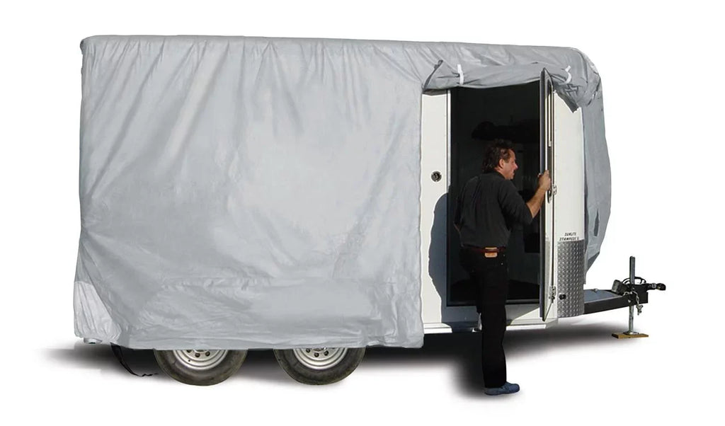 ADCO Pull Horse SFS Cover, Polypropylene Top/Grey Grey Sides Bumper Trailer Aquashed