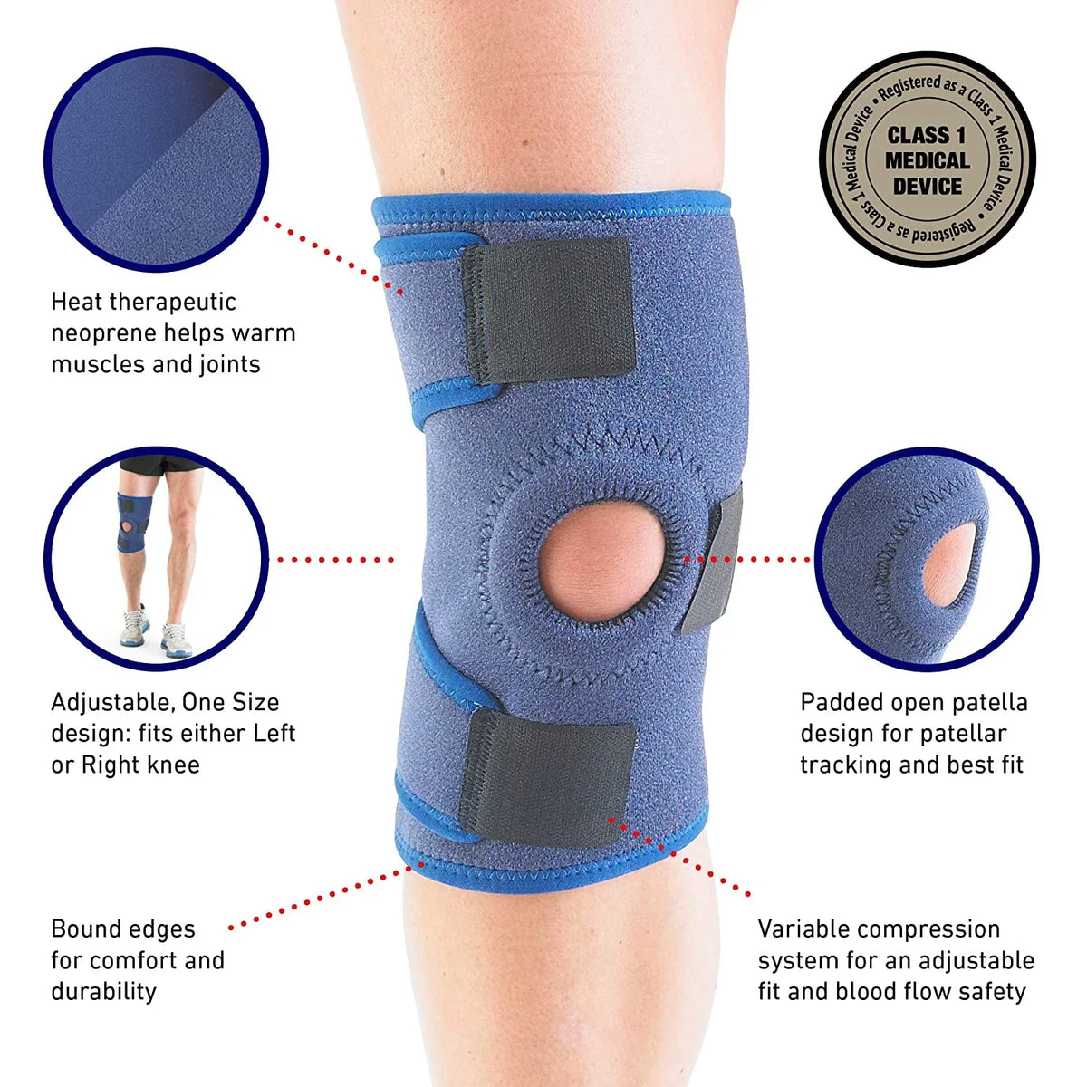runners support Relief, Adjustable Knee Knee – Joint – Support, Knee Pain women Meniscus patella knee, Knee Arthritis, Neo-G Support and Patella men tear, injuries Compression - Open for for Pain